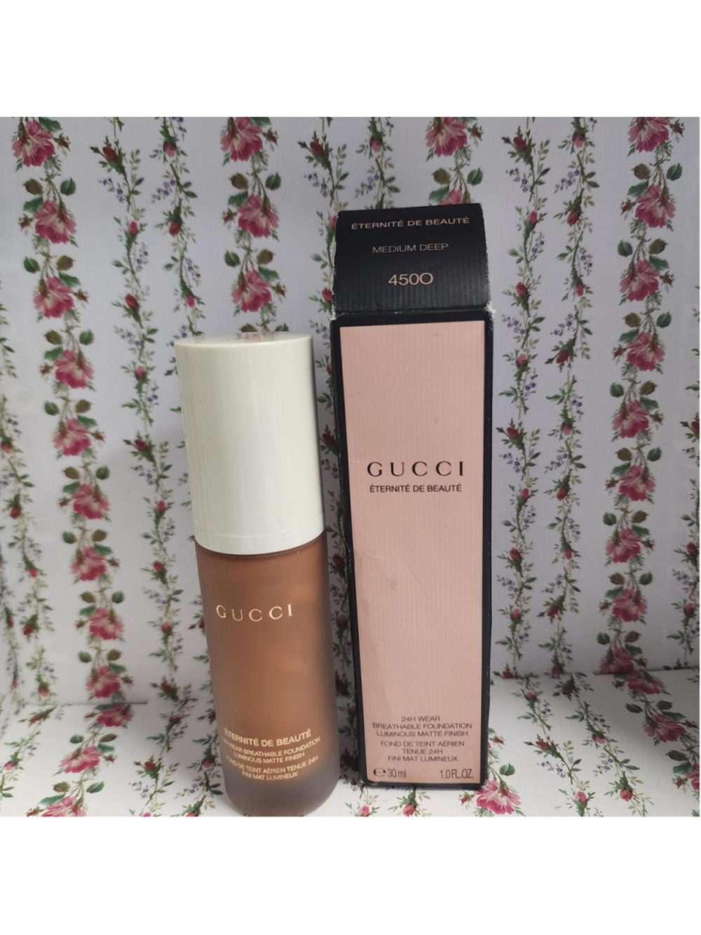 Gucci Eternité de Beauté Breathable Foundation in Medium Deep 4500
#gucci #found